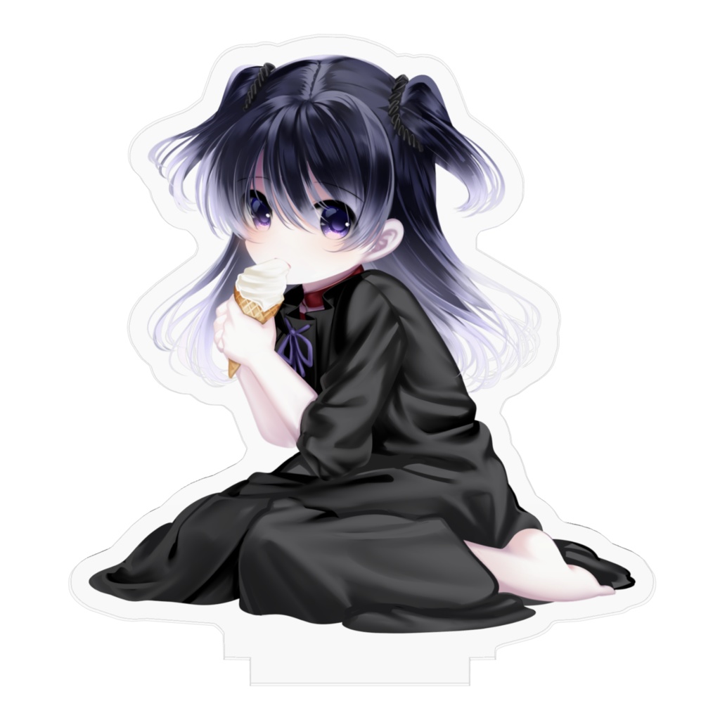 「最悪なる災厄人間に捧ぐ」クロ（子供）アクリルフィギュア　70x70mm