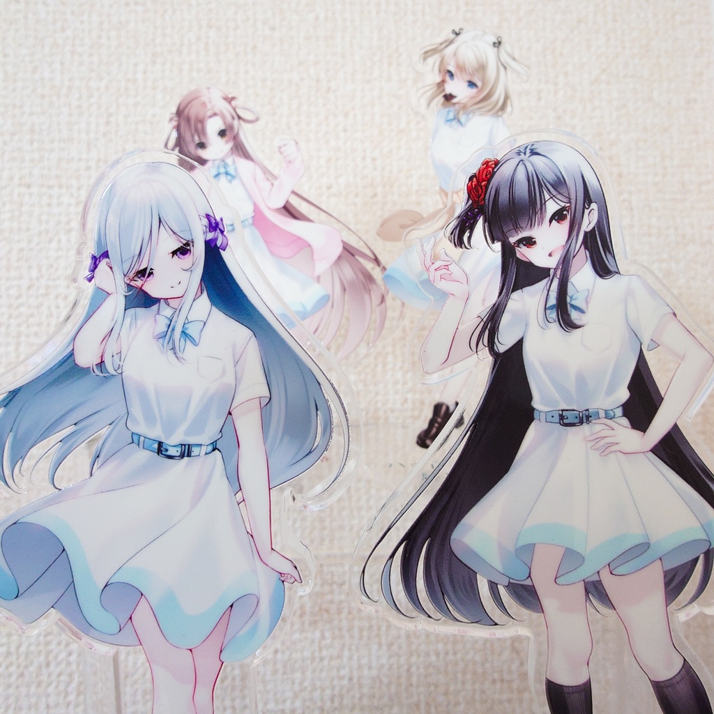 「ハッピールートを終わらせて」アクリルスタンド　ヒロイン全4種セット（120×120mm）