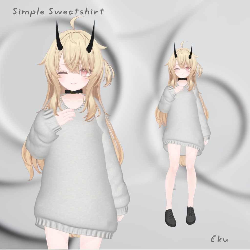 【無料】Simple Sweatshirt Set