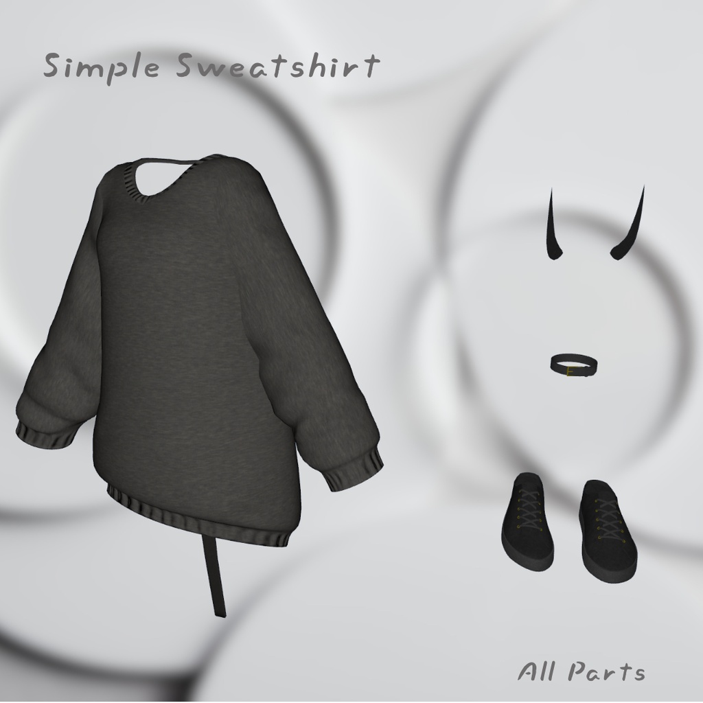 【無料】Simple Sweatshirt Set