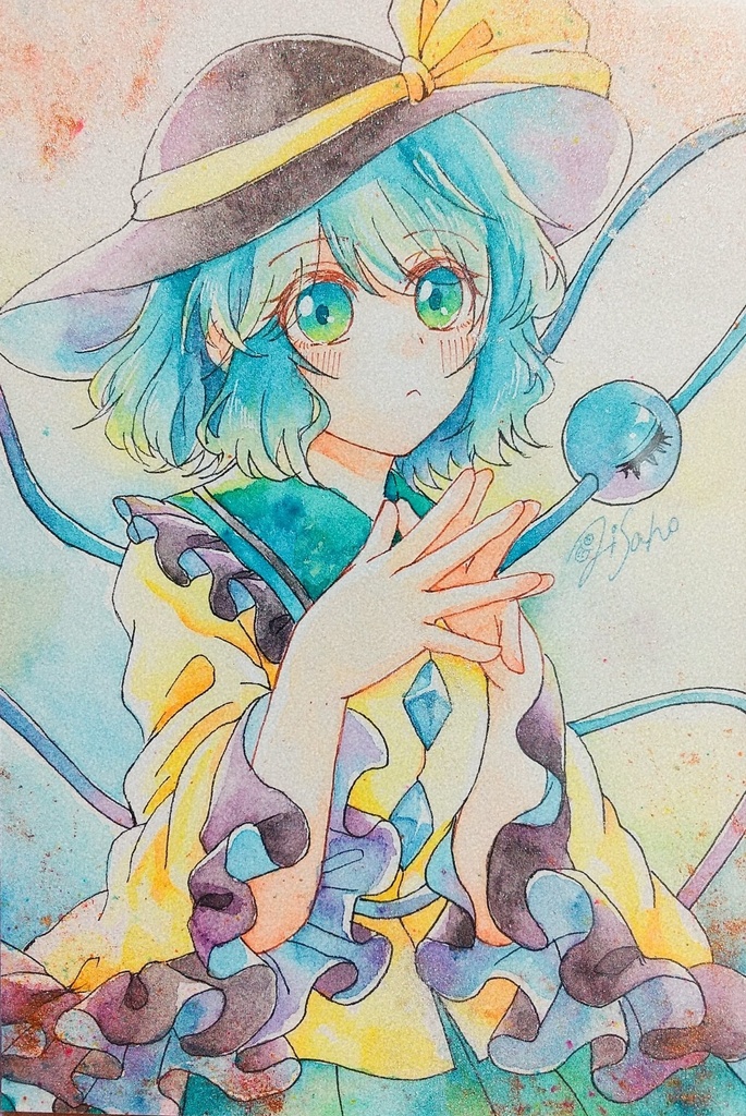【展示用】古明地こいし　ハガキサイズ水彩原画