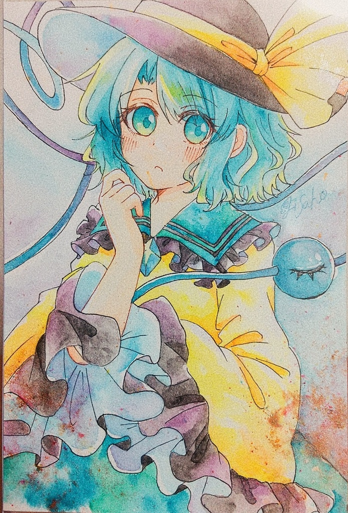 【展示用】古明地こいし　ハガキサイズ水彩原画