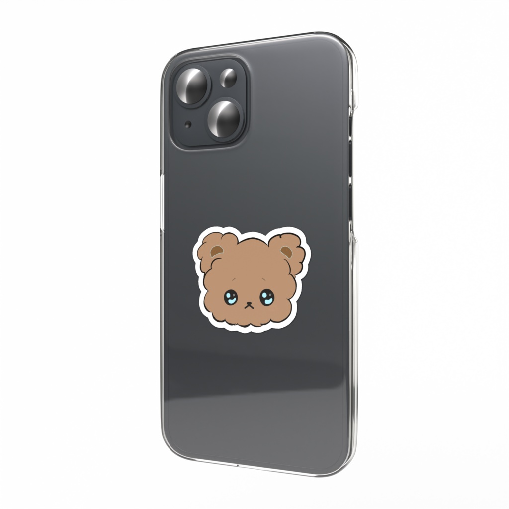 くまさんかおだけステッカー☆