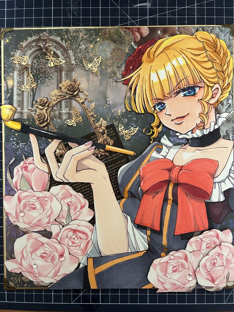 ベアトリーチェ　色紙（大）24.2×27.2cm