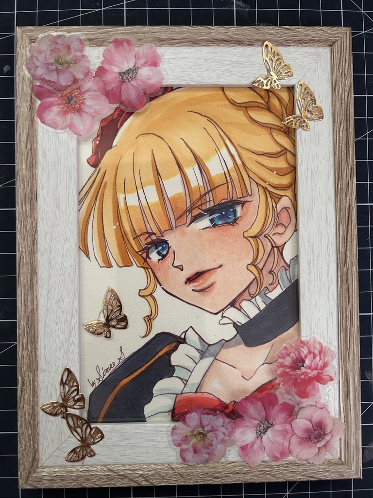 ベアトリーチェ　アナログ原画　はがきサイズ