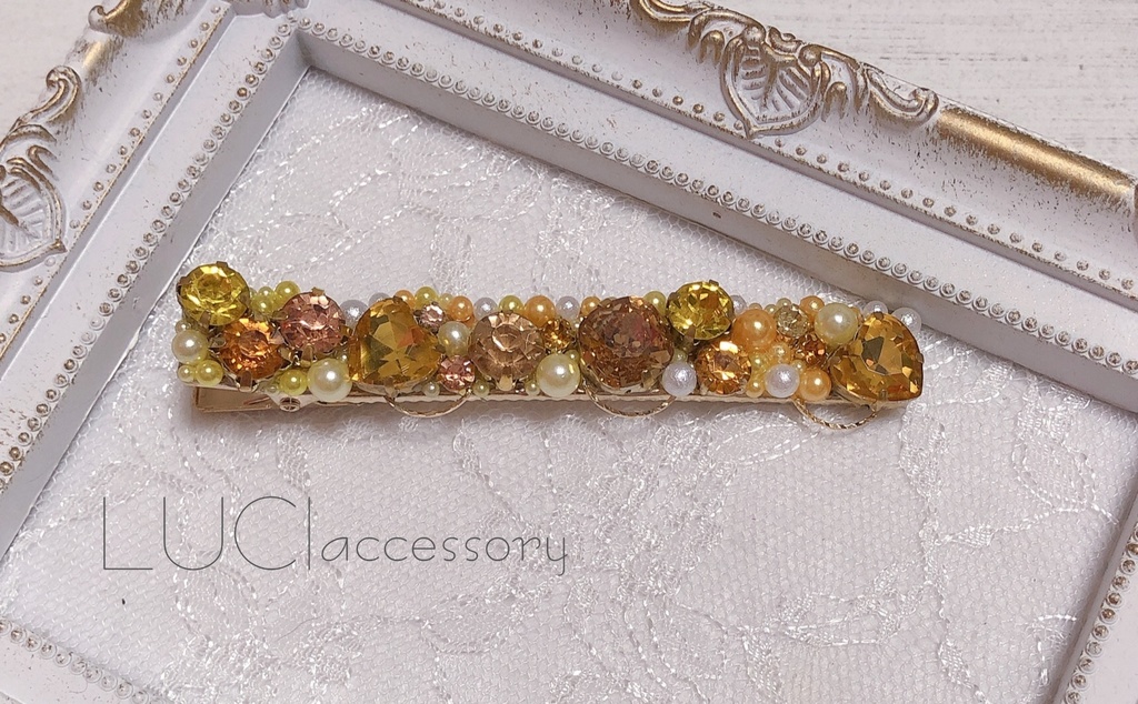 【まどマギ】ビジューたっぷりヘアクリップ(左用)