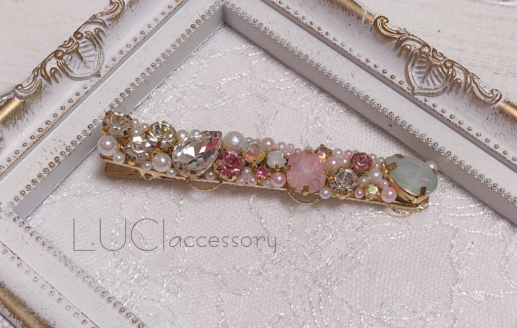 【まどマギ】ビジューたっぷりヘアクリップ(左用)