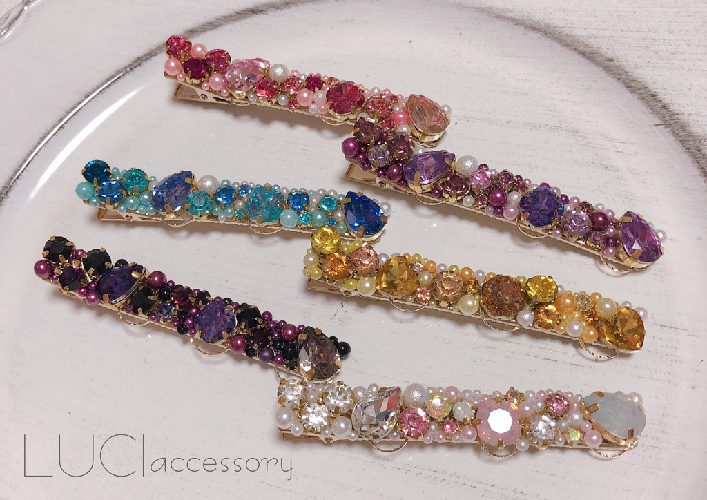 【まどマギ】ビジューたっぷりヘアクリップ(左用)