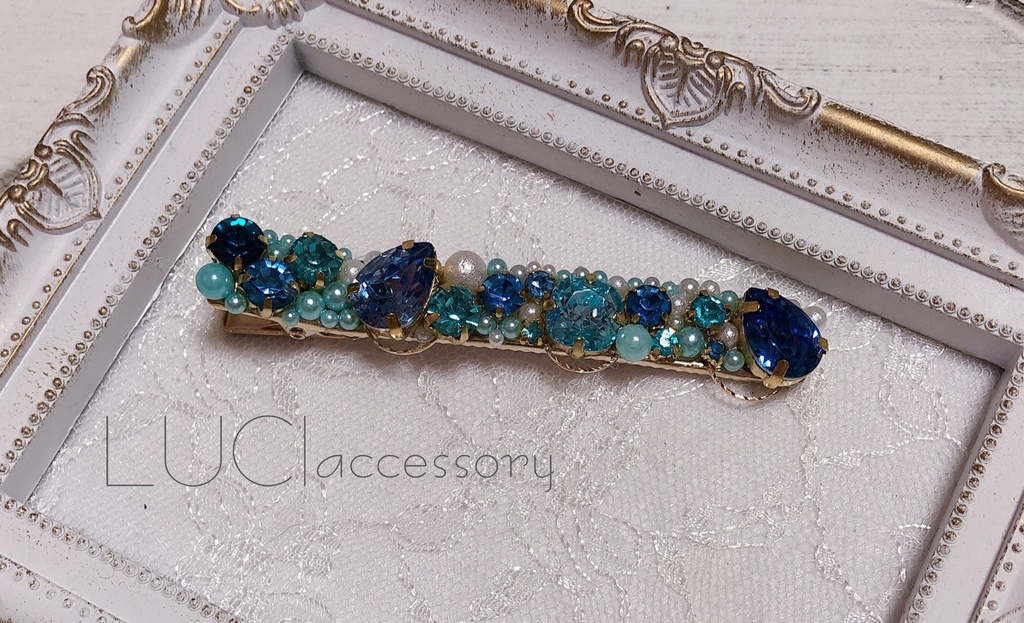 【まどマギ】ビジューたっぷりヘアクリップ(左用)