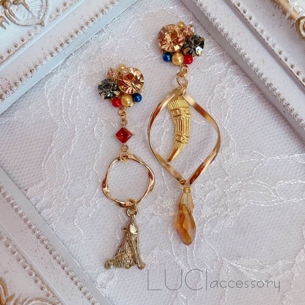 【ツイステ】サバナクロー寮モチーフピアス