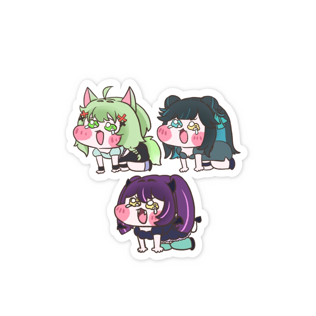 【超かわいい】何かを訴える3人【スマホ用】