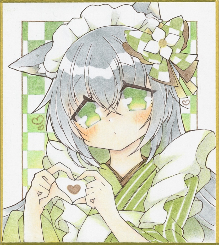 創作キャラクター色紙（ココロ）