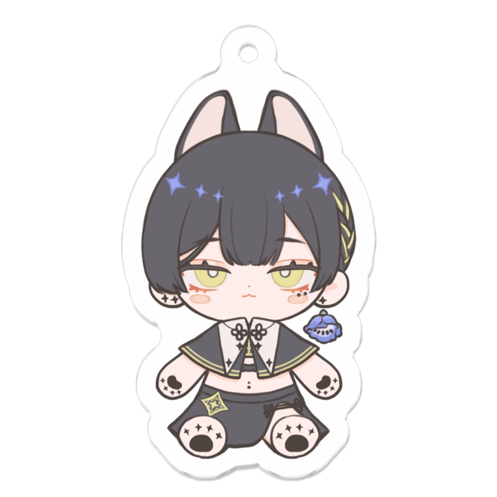 銀蓮くんぬいぐるみ風アクリルキーホルダー(肉球ありVer)