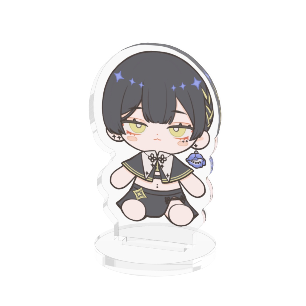 銀蓮くんぬいぐるみ風アクリルフィギュア(耳肉球無しVer)