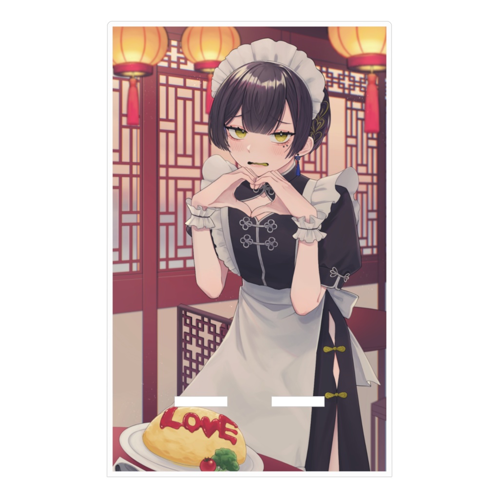 チャイナ風メイド銀蓮くんアクリルスマホスタンド的な