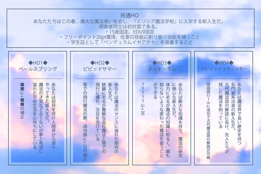 CoC6版シナリオ「AXYO・COL」