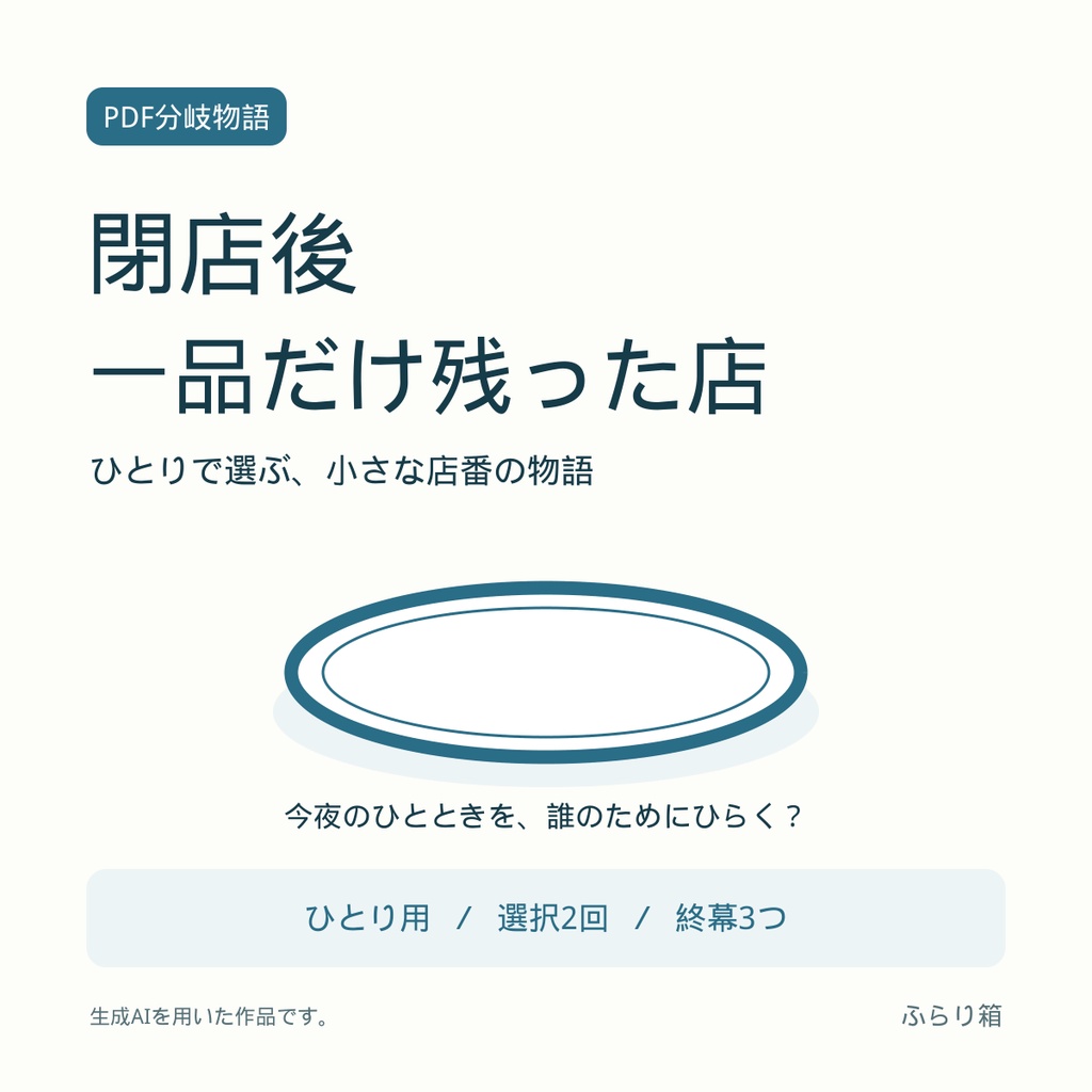 閉店後、一品だけ残った店