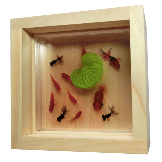 金魚 ひのきアート 楽 プレゼント 日本製 桧 還暦祝い 誕生日 結婚 男性 女性 ハート プレゼント ギフト 贈り物