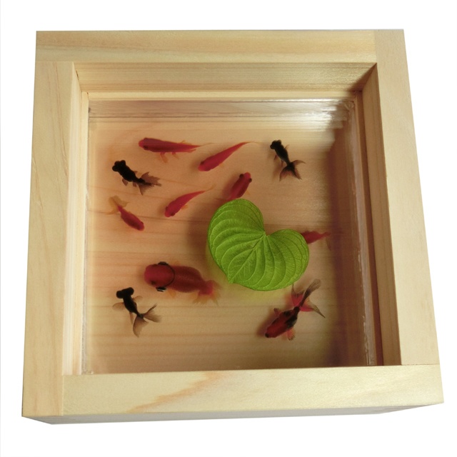 金魚 ひのきアート 楽 プレゼント 日本製 桧 還暦祝い 誕生日 結婚 男性 女性 ハート プレゼント ギフト 贈り物