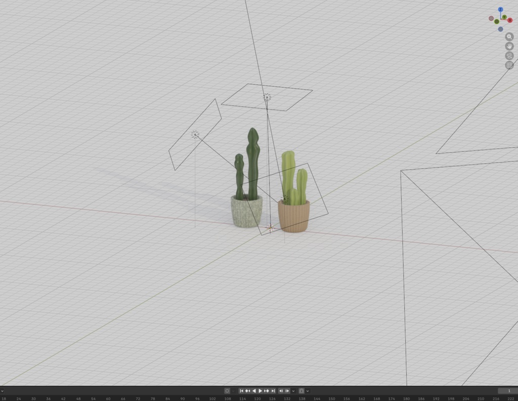 サボテン|3Dモデル|観葉植物|Blender|無料あり