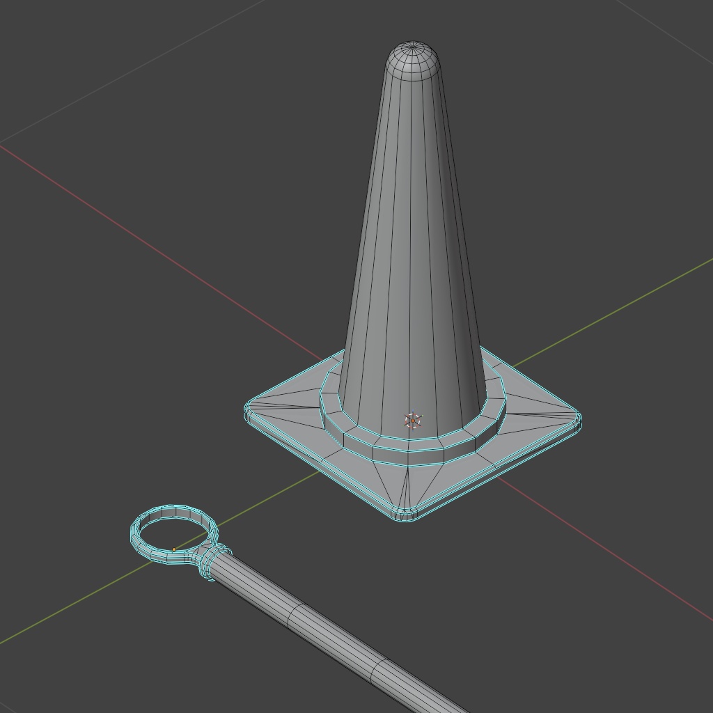 カラーコーン類の3Dモデルセット