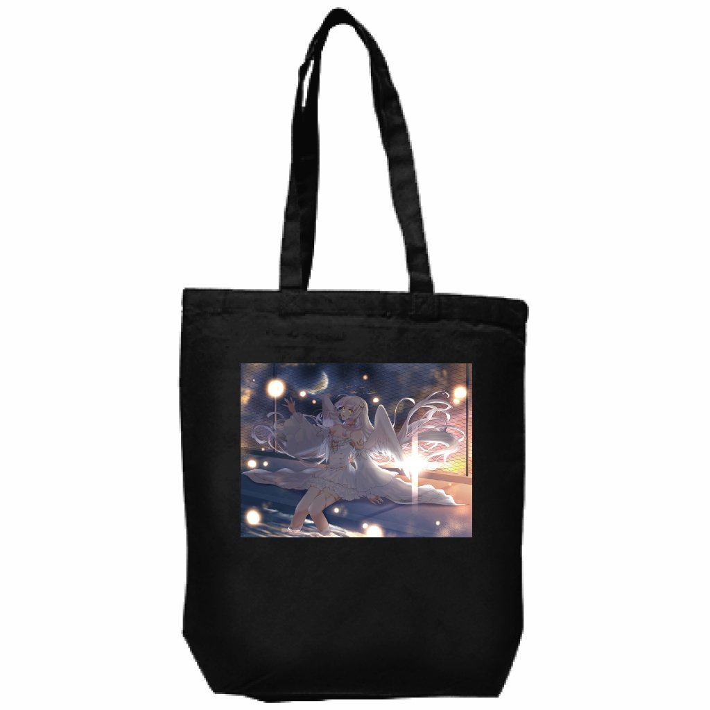 儚音ルイ｢夜明けと蛍｣トートバッグ(ブラック)