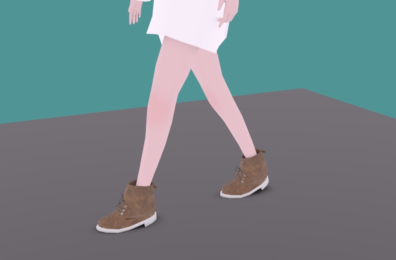 3Dモデル用ブーツ【6色】