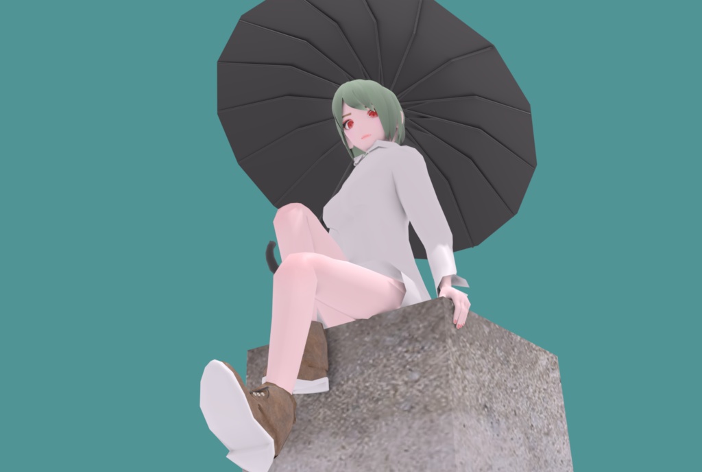 3Dモデル傘【無料版】