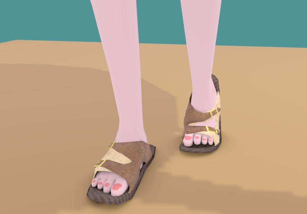 【無料】3Dモデル用サンダル