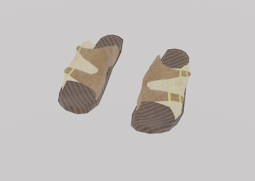 【無料】3Dモデル用サンダル