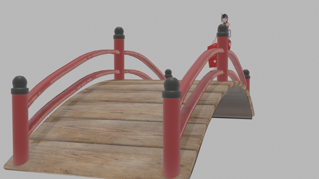 【3Dモデル】日本風の橋