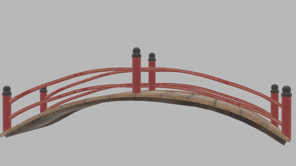 【3Dモデル】日本風の橋