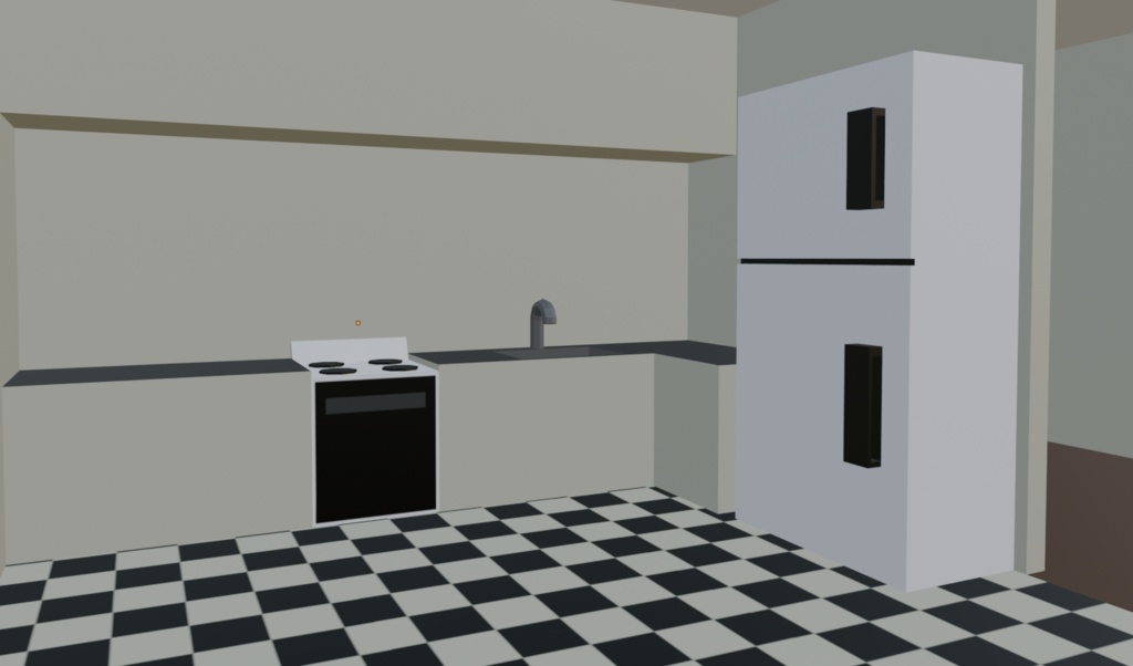 low poly house