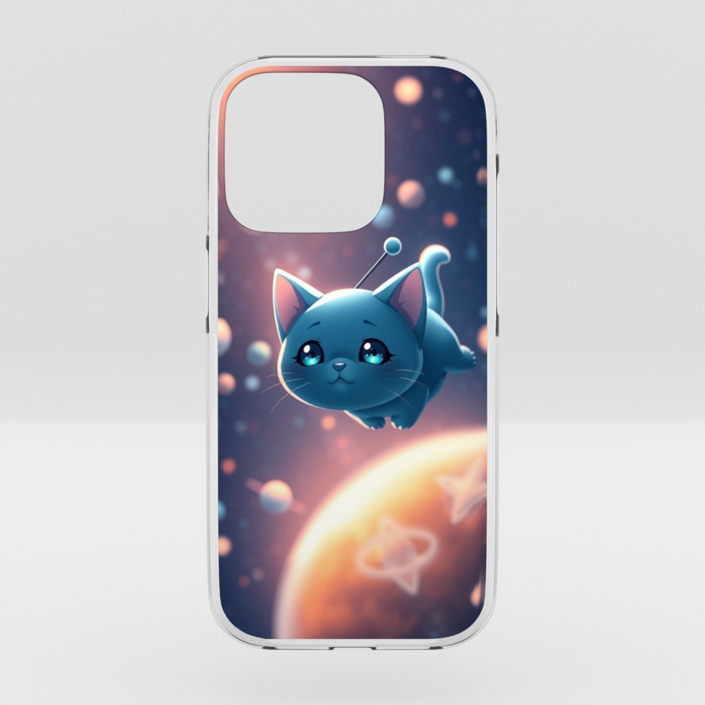 天翔けるスペースキャットのスマホケース(iPhone15・16対応)