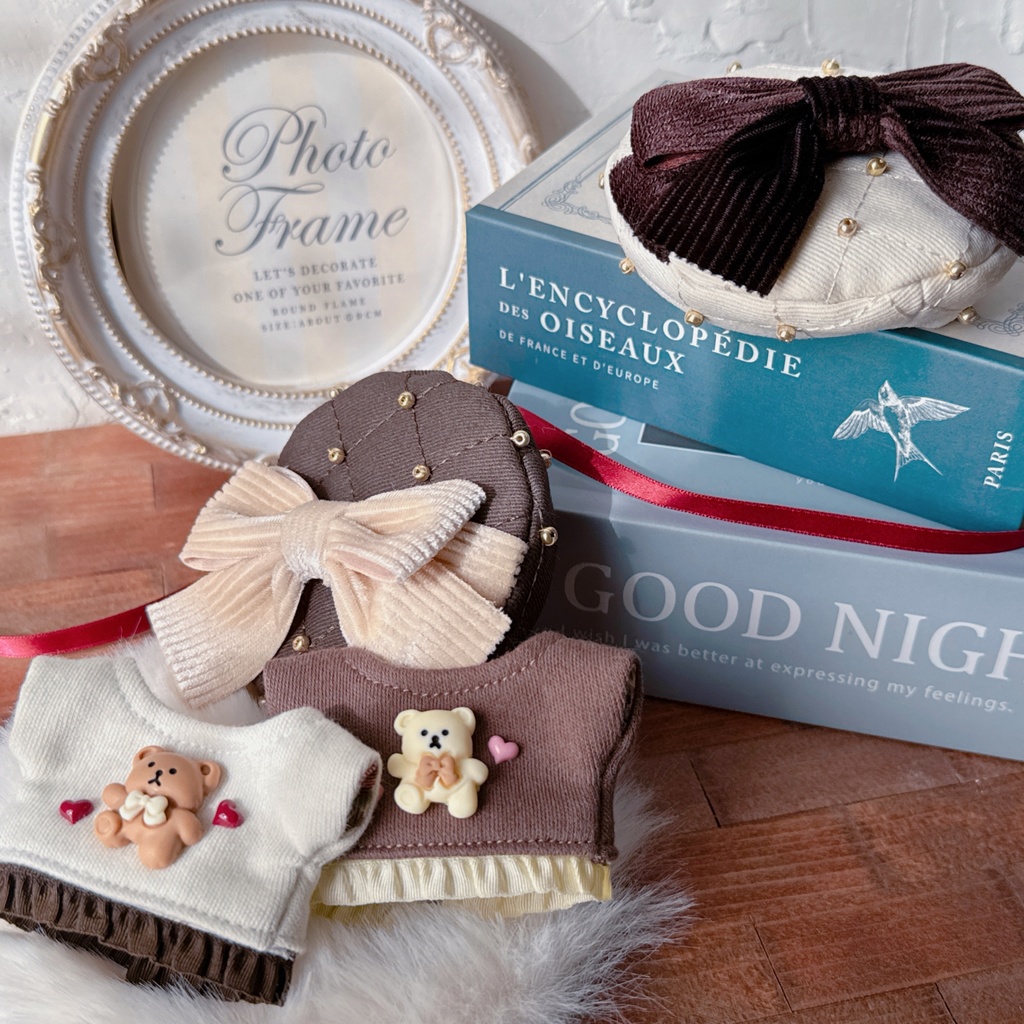 チョコレートベレー帽&ニットセット