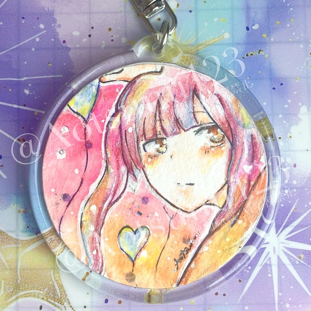 原画キーホルダー color:チェリーピンク