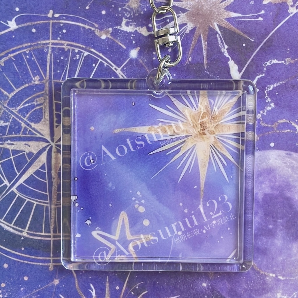 原画キーホルダー color:ローズバイオレット