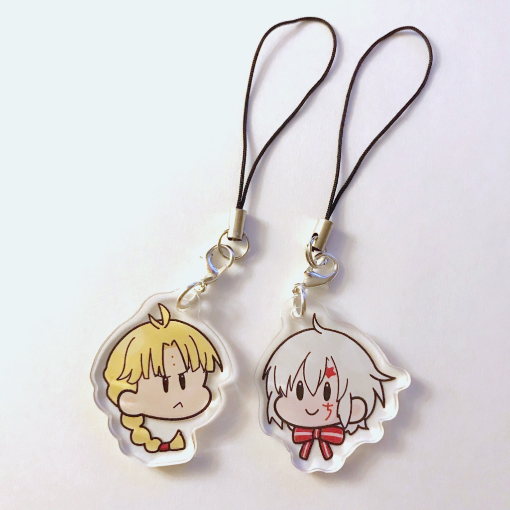 ミニアクリルストラップ「リンクとアレン ふたりの顔セット」