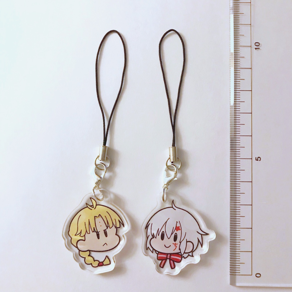 ミニアクリルストラップ「リンクとアレン ふたりの顔セット」