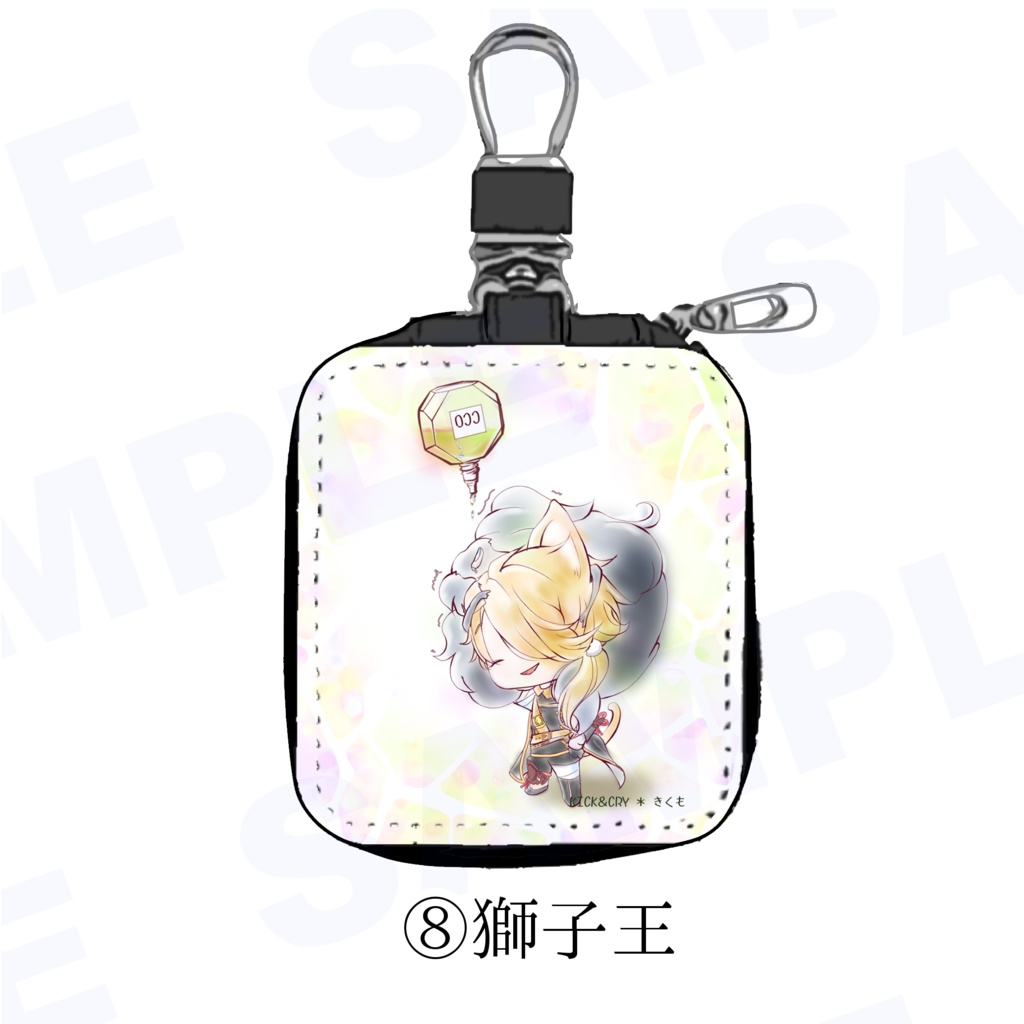 【受注製作】めぐすり男士のカラビナ付き目薬ポーチ