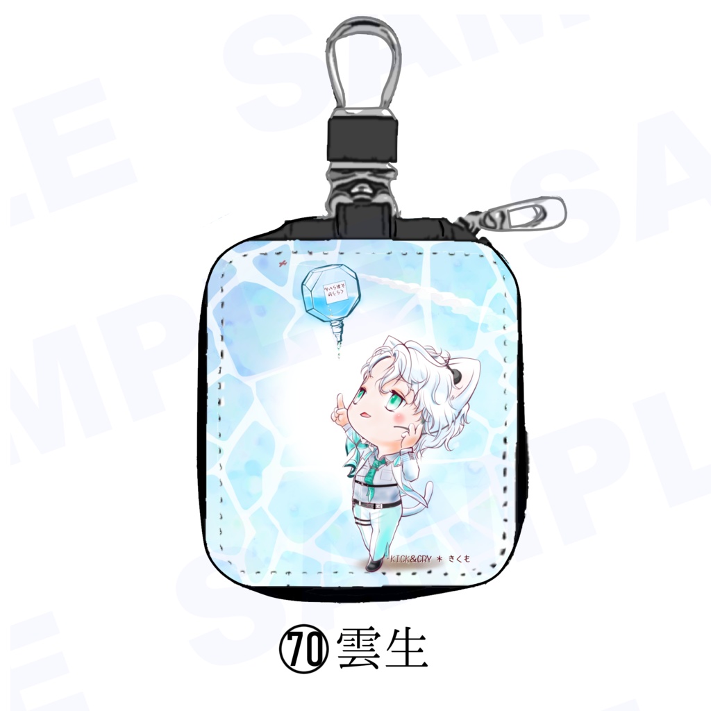 【受注製作】めぐすり男士のカラビナ付き目薬ポーチ