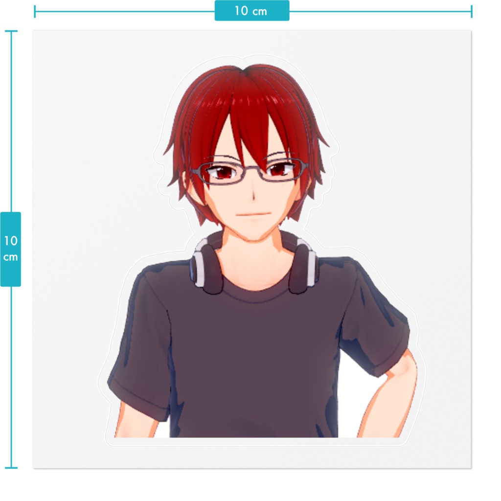 ひきこもりVtuberゆーまステッカー - ノーマル