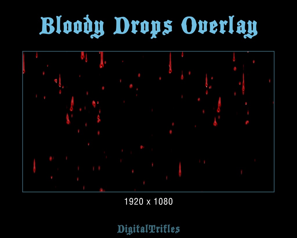 ハロウィーン Twitch オーバーレイ、ブラッディドロップス 、ストリームシーンの装飾、Twitch アラート、ホラー、吸血鬼、ゴス / Halloween Twitch Overlays, Bloody Drops, Stream Scene Decorations, Twitch Alerts, Horror, Vampire, Goth