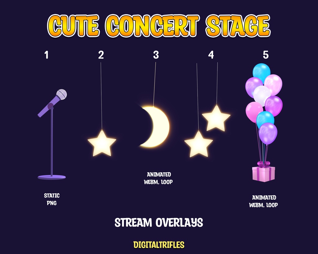 ストリーマーやVTuber、向けのアニメーションステージライトエフェクト、コンサートライブ会場背景、Twitchストリームオーバーレイ、OBS対応 / Concert Stage Twitch Stream Overlays for Streamers, VTubers, Light Effects, Design for Singer, Dancer, Karaoke, OBS