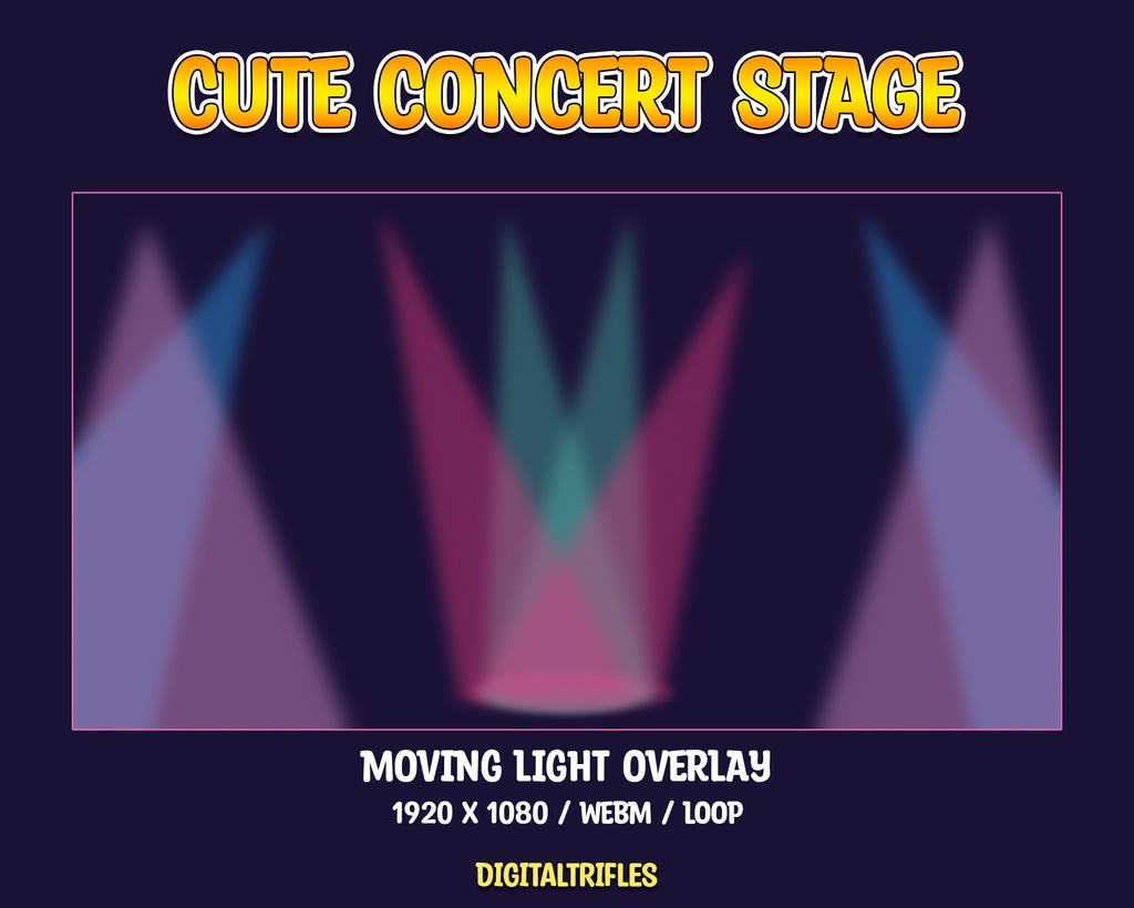 ストリーマーやVTuber、向けのアニメーションステージライトエフェクト、コンサートライブ会場背景、Twitchストリームオーバーレイ、OBS対応 / Concert Stage Twitch Stream Overlays for Streamers, VTubers, Light Effects, Design for Singer, Dancer, Karaoke, OBS