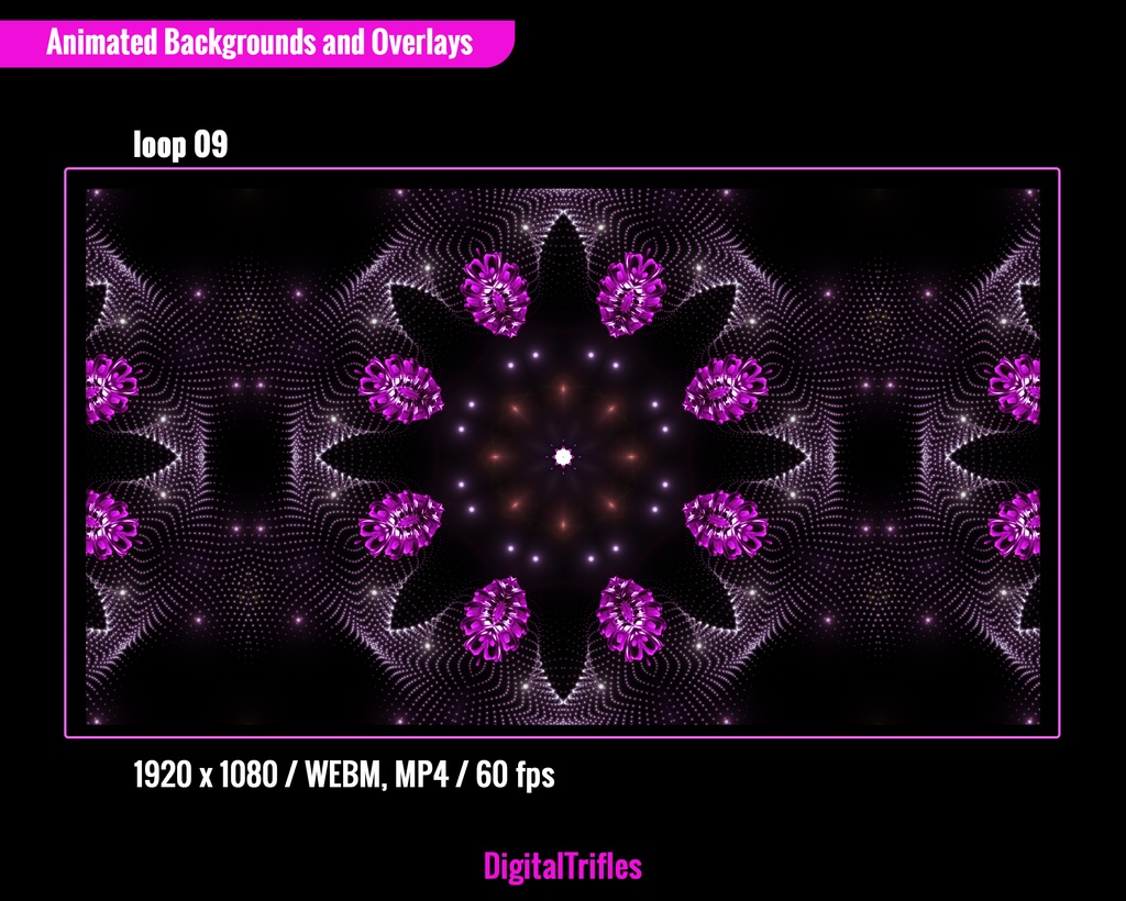 ビデオループ、アニメーション配信オーバーレイ&背景、VTuber・ストリーマー向けビジュアル、VJループ、パープルグリーンの海 / Video Loops, Animated Stream Overlays & Backgrounds, VTuber & Streamer Visuals, VJ Loops, Purple-Green Ocean, 9 WEBM + 9 MP4