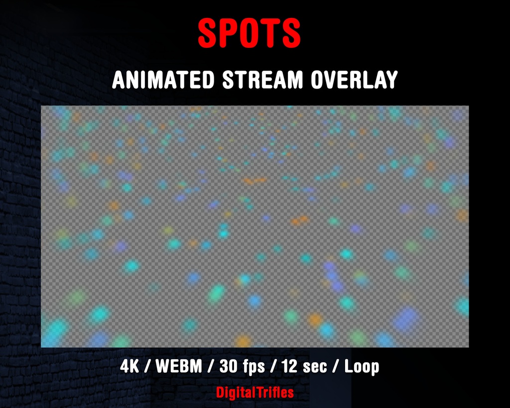 アニメーションミラーボール&スポットライトオーバーレイ・配信デコレーション・ループ素材(DJ・音楽配信・VTuber向けTwitchオーバーレイ)/ Animated Mirror Ball and Spots, Stream Overlays, Loop Disco Ball for DJ, Music Streamers & Vtubers, Twitch, OBS