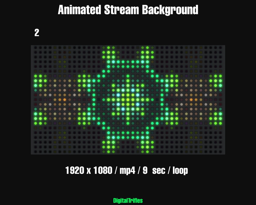 DJ&ミュージック配信用アニメ背景:12種類のループLEDステージビジュアル(VTuber/ストリーマー向け) / DJ & Music Animated Backgrounds for Vtubers and Streamers: 12 Loop Visuals LED Wall Stage