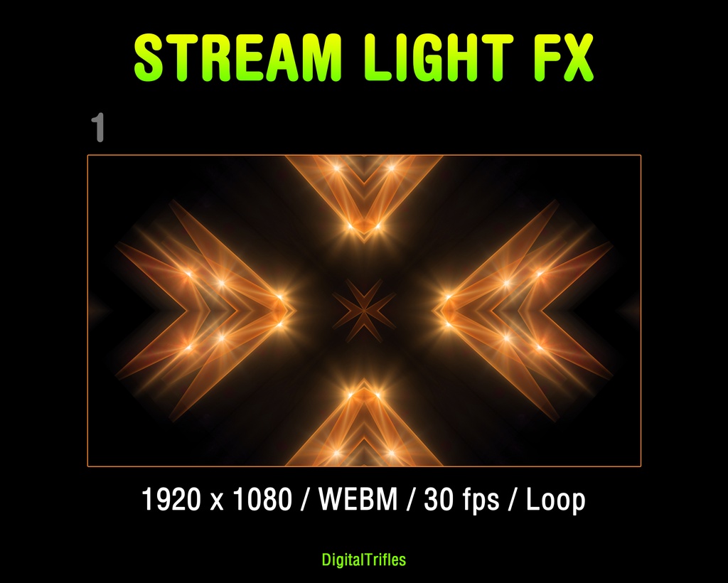 配信素材 ステージライト&レーザー演出オーバーレイ 12種 WEBM OBS対応 VTuber 音楽配信 DJ / Stream Overlay Pack 12 Stage Light & Laser FX, Twitch, DJ Party, Music, Concert, Karaoke, WEBM Loops