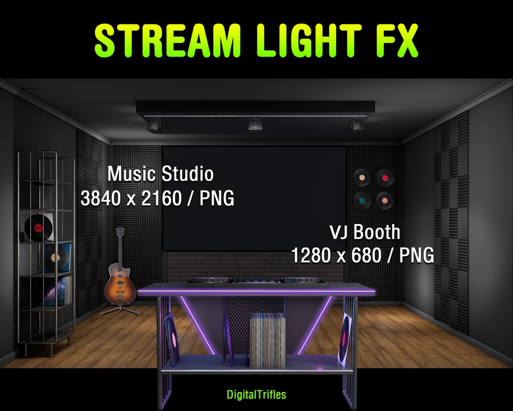 配信素材 ステージライト&レーザー演出オーバーレイ 12種 WEBM OBS対応 VTuber 音楽配信 DJ / Stream Overlay Pack 12 Stage Light & Laser FX, Twitch, DJ Party, Music, Concert, Karaoke, WEBM Loops
